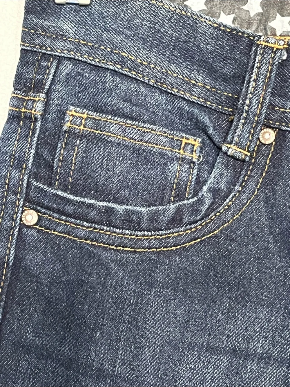 Huntington Girls Dark Wash Straight Leg Jeans Size 12 Pristine NWOT